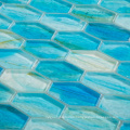 High-end Modern Style Long Hexagon Blue Swimming Pool Mosaics